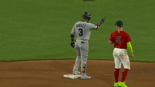 Baseball Player Number 3 On Base GIF