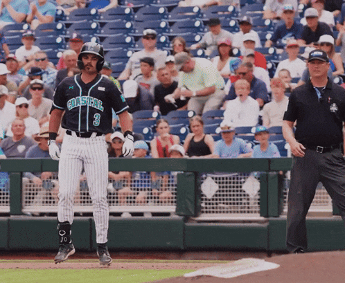Baseball Player Number 3 On Field GIF