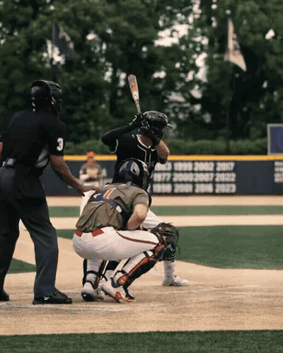 Baseball Player Number 3 Ready To Bat GIF