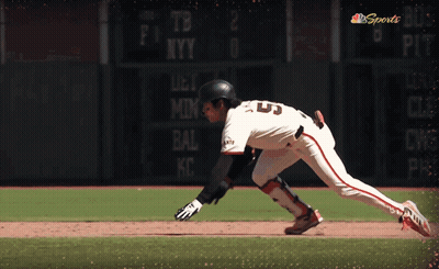 Baseball Player Number 3 Running GIF