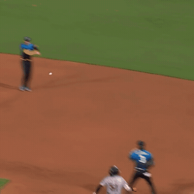 Baseball Player Number 3 Running To Base GIF