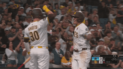 Baseball Player Number 30 Being Congratulated GIF