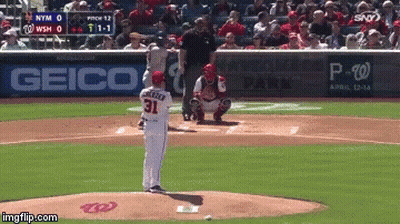 Baseball Player Number 31 On Back GIF