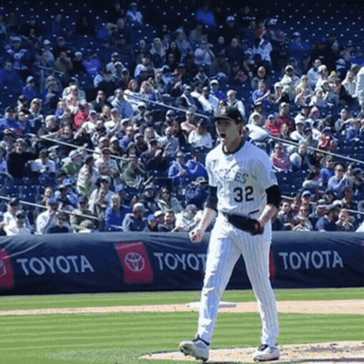 Baseball Player Number 32 On Field GIF