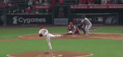 Baseball Player Number 32 Standing On Field GIF
