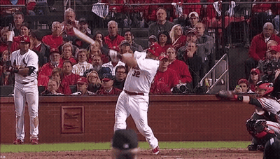 Baseball Player Number 32 Swinging Bat GIF