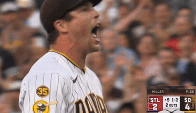 Baseball Player Number 35 Screaming GIF