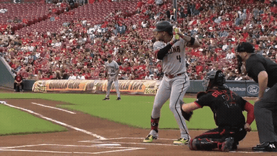 Baseball Player Number 4 GIF