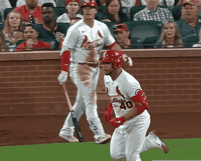 Baseball Player Number 40 Running GIF