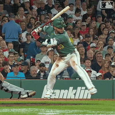 Baseball Player Number 40 Swinging At Ball GIF