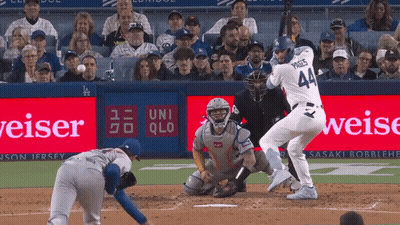 Baseball Player Number 44 Swinging GIF