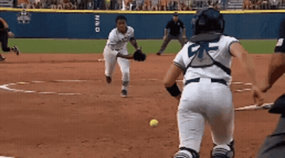 Baseball Player Number 5 Catches Ball GIF