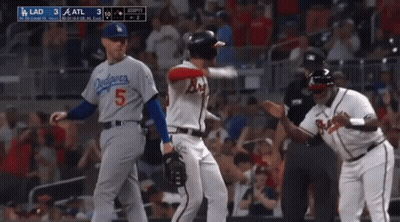 Baseball Player Number 5 Talking GIF