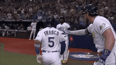 Baseball Player Number 5 Touched GIF