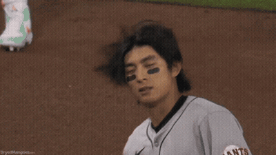 Baseball Player Number 55 Looking Down GIF