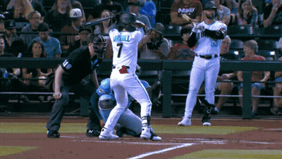 Baseball Player Number 7 GIF