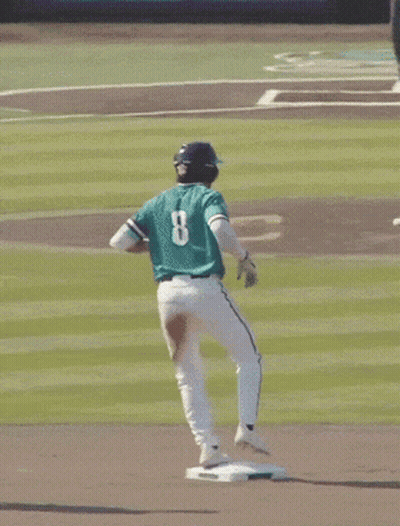 Baseball Player Number 8 GIF