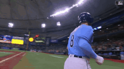 Baseball Player Number 8 GIF