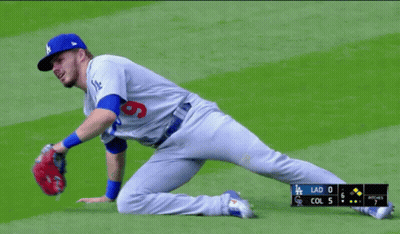 Baseball Player Number 8 Kneeling GIF