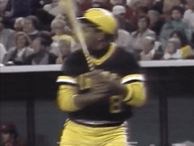 Baseball Player Number 8 Swinging Bat GIF