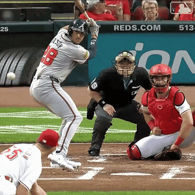 Baseball Player Number 8 GIF