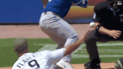 Baseball Player Number 9 Catching Ball GIF