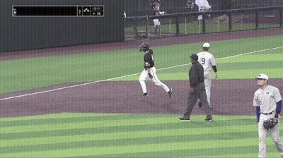 Baseball Player Number 9 Running On Field GIF