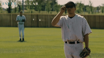Baseball Player On Field With Interstellar GIF