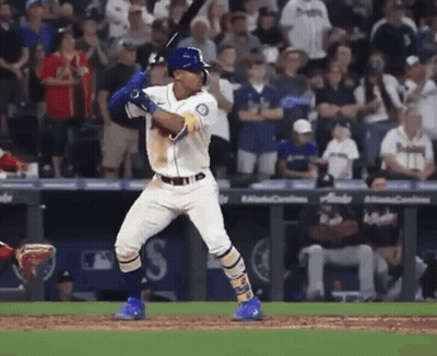 Baseball Player Preparing To Swing GIF