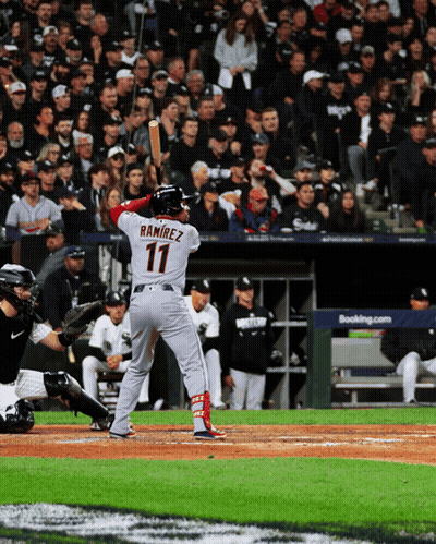 Baseball Player Ramirez About To Hit Ball GIF