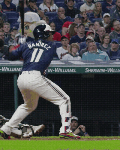 Baseball Player Ramirez About To Swing GIF