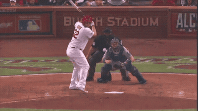 Baseball Player Reaching For Bat Budweiser Sign GIF