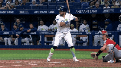 Baseball Player Ready To Hit Ball Amerant Bank GIF
