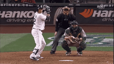 Baseball Player Ready To Hit With Hanko Driving Energy Sign GIF
