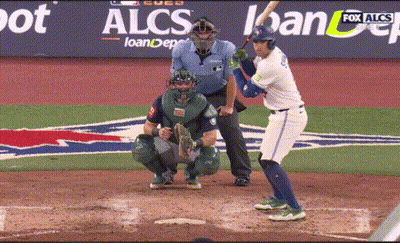 Baseball Player Ready To Swing Fox ALCS Ad GIF