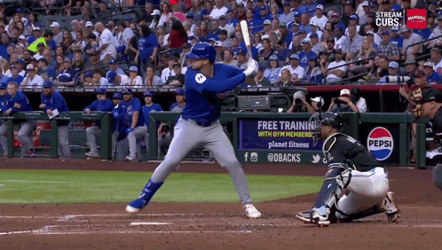 Baseball Player Ready To Swing With Pepsi Sign GIF