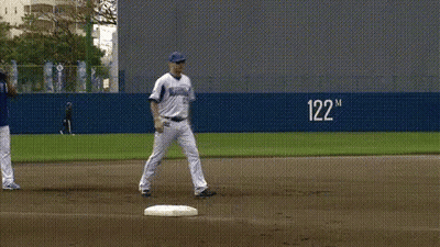 Baseball Player Ready To Throw Ball At 122M GIF