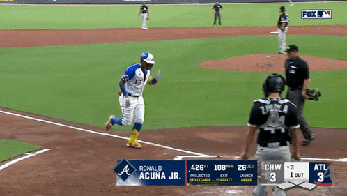 Baseball Player Ronald Acuna Jr Running GIF