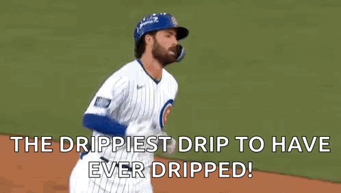 Baseball Player Running Dripping GIF