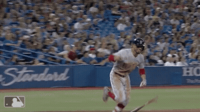 Baseball Player Running In Helmet And Sunglasses GIF