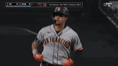 Baseball Player Running In San Francisco Jersey GIF
