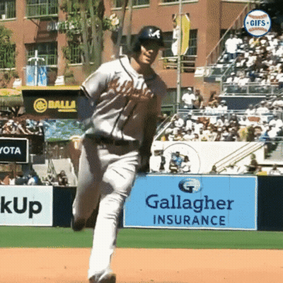 Baseball Player Running On Field GIF