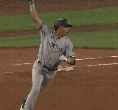 Baseball Player Running Towards Base GIF