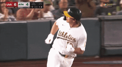 Baseball Player Running Towards Home Plate GIF