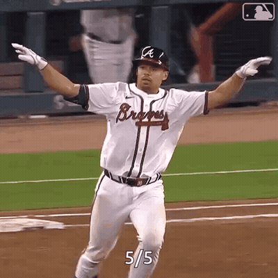 Baseball Player Running With Arms Outstretched 5/5 GIF