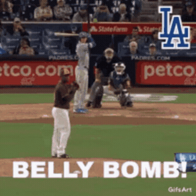 Baseball Player Saying Belly Bomb GIF