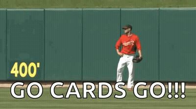 Baseball Player Saying Go Cards Go GIF