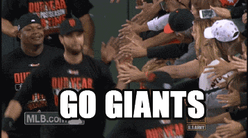 Baseball Player Saying Go Giants GIF