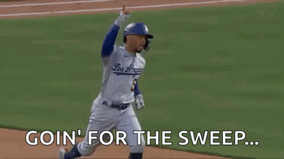 Baseball Player Saying Goin For The Sweep GIF