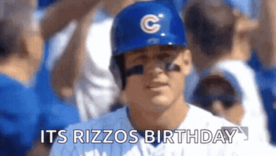 Baseball Player Saying It's Rizzos Birthday GIF